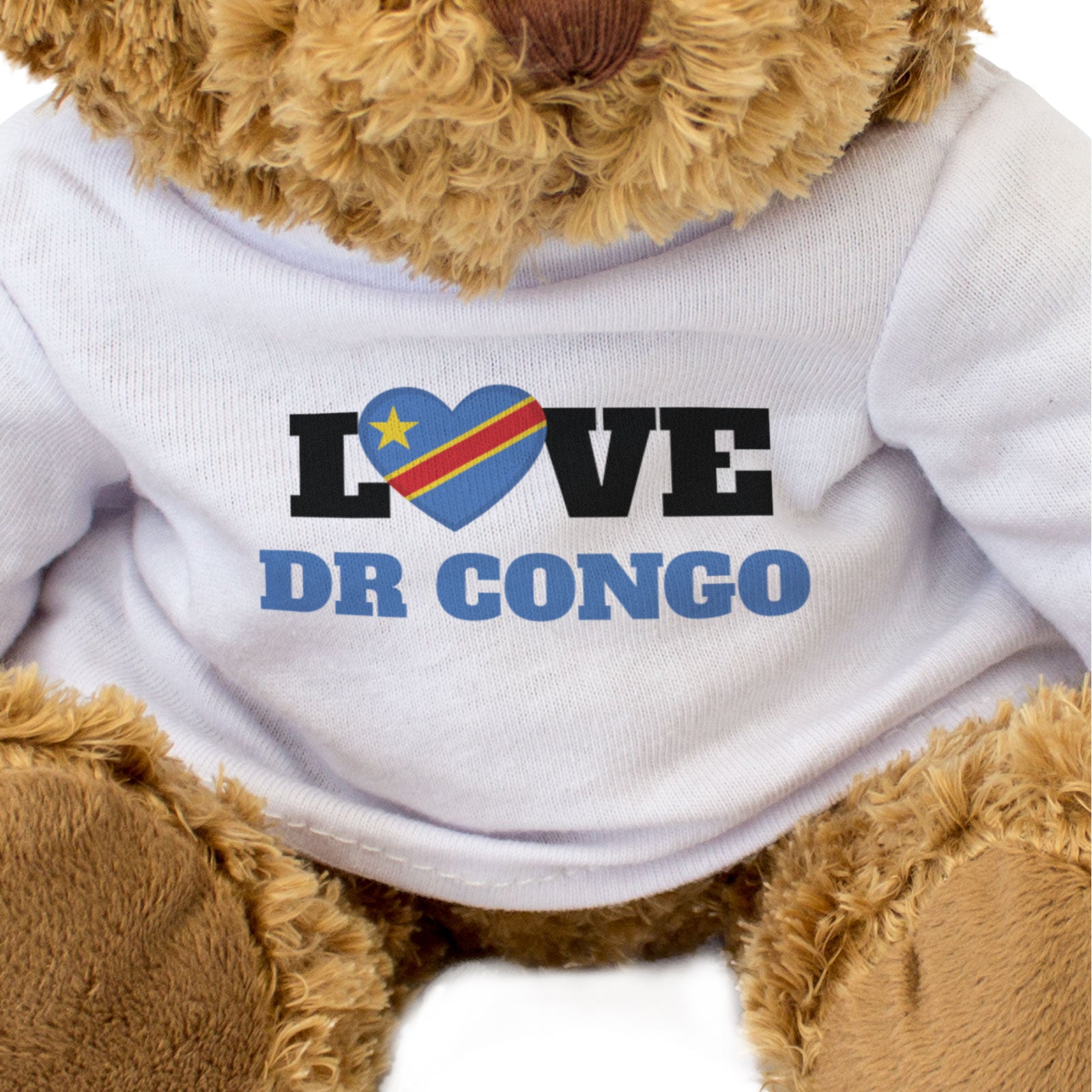 LOVE DR CONGO (FLAG HEART) - Teddy Bear - Cute - Funny Souvenir Gift Present