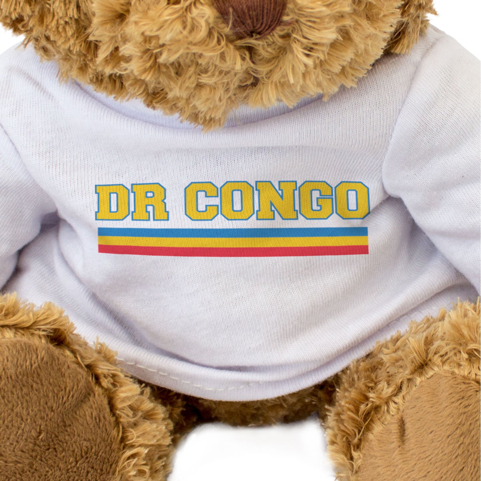 DR CONGO FLAG STRIPES - Teddy Bear - Cute Funny - DRC Souvenir Gift Present