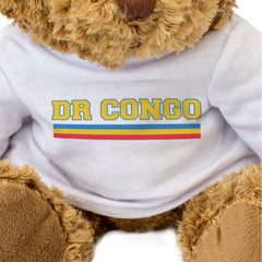 DR CONGO FLAG STRIPES - Teddy Bear - Cute Funny - DRC Souvenir Gift Present