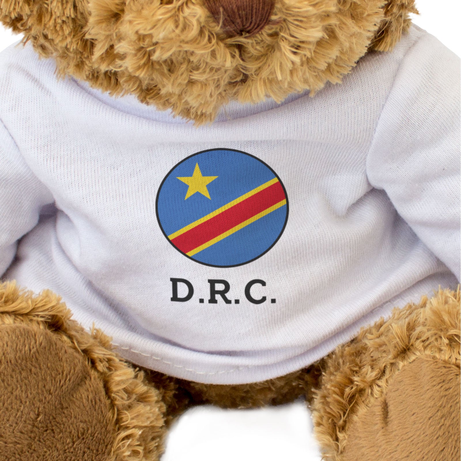 DRC FLAG ROUNDEL - Teddy Bear - Democratic Republic of the Congo Gift Present