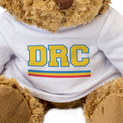 DRC FLAG STRIPES - Teddy Bear - Cute Funny - Congo Souvenir Gift Present