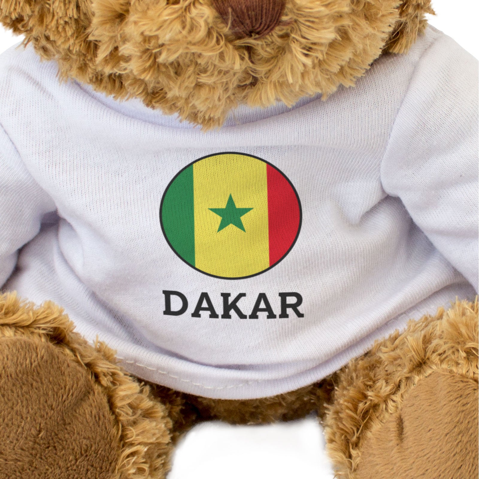 DAKAR (SENEGAL FLAG ROUNDEL) - Teddy Bear - Cute - Funny Souvenir Gift Present