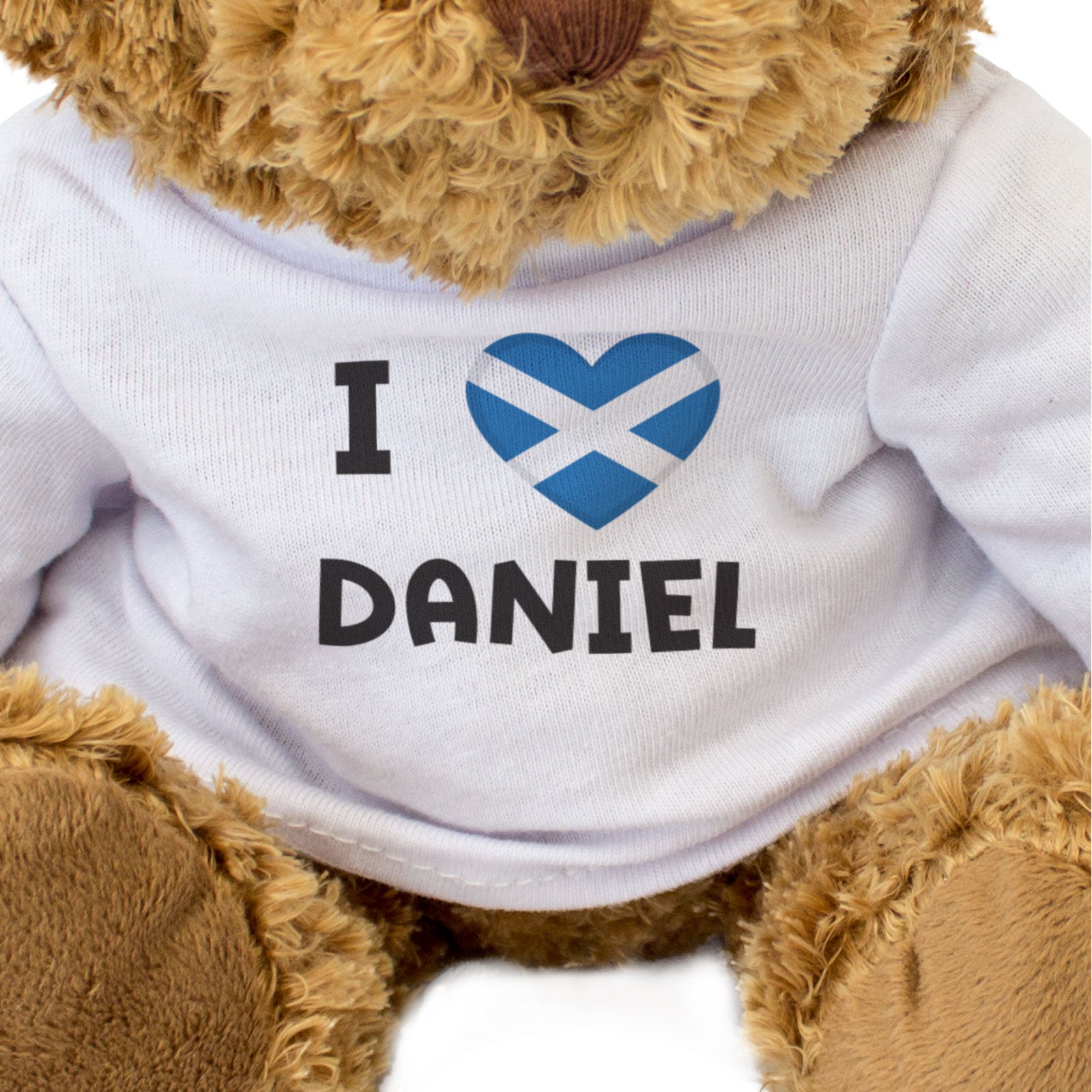 I LOVE DANIEL (SCOTLAND FLAG) - Teddy Bear - Cute - Funny Scottish Gift Present