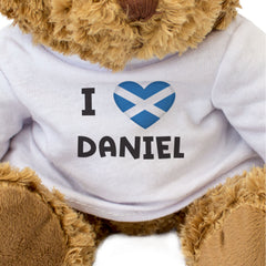 I LOVE DANIEL (SCOTLAND FLAG) - Teddy Bear - Cute - Funny Scottish Gift Present