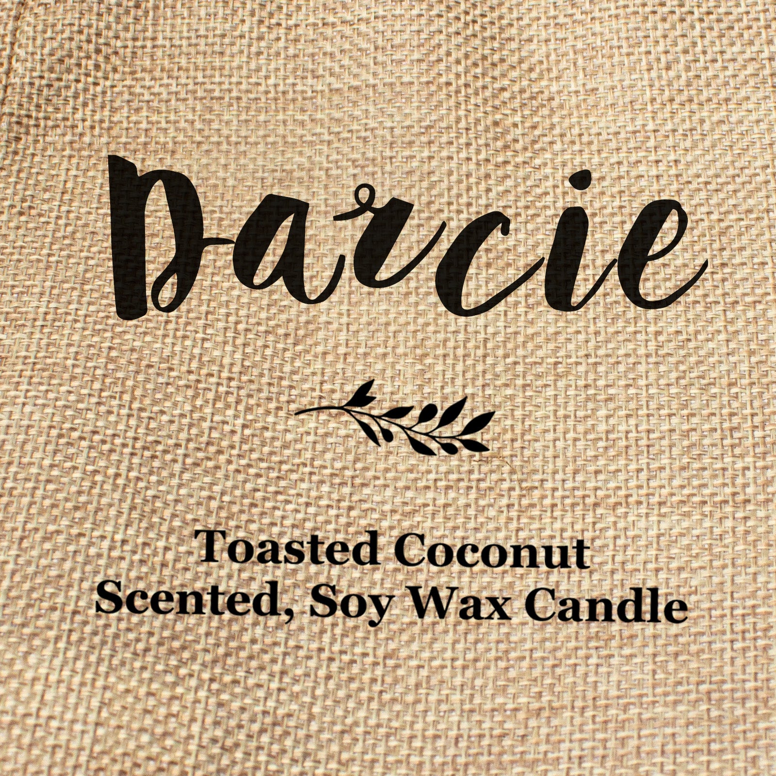Darcie personalised faux-burlap candle gift bag