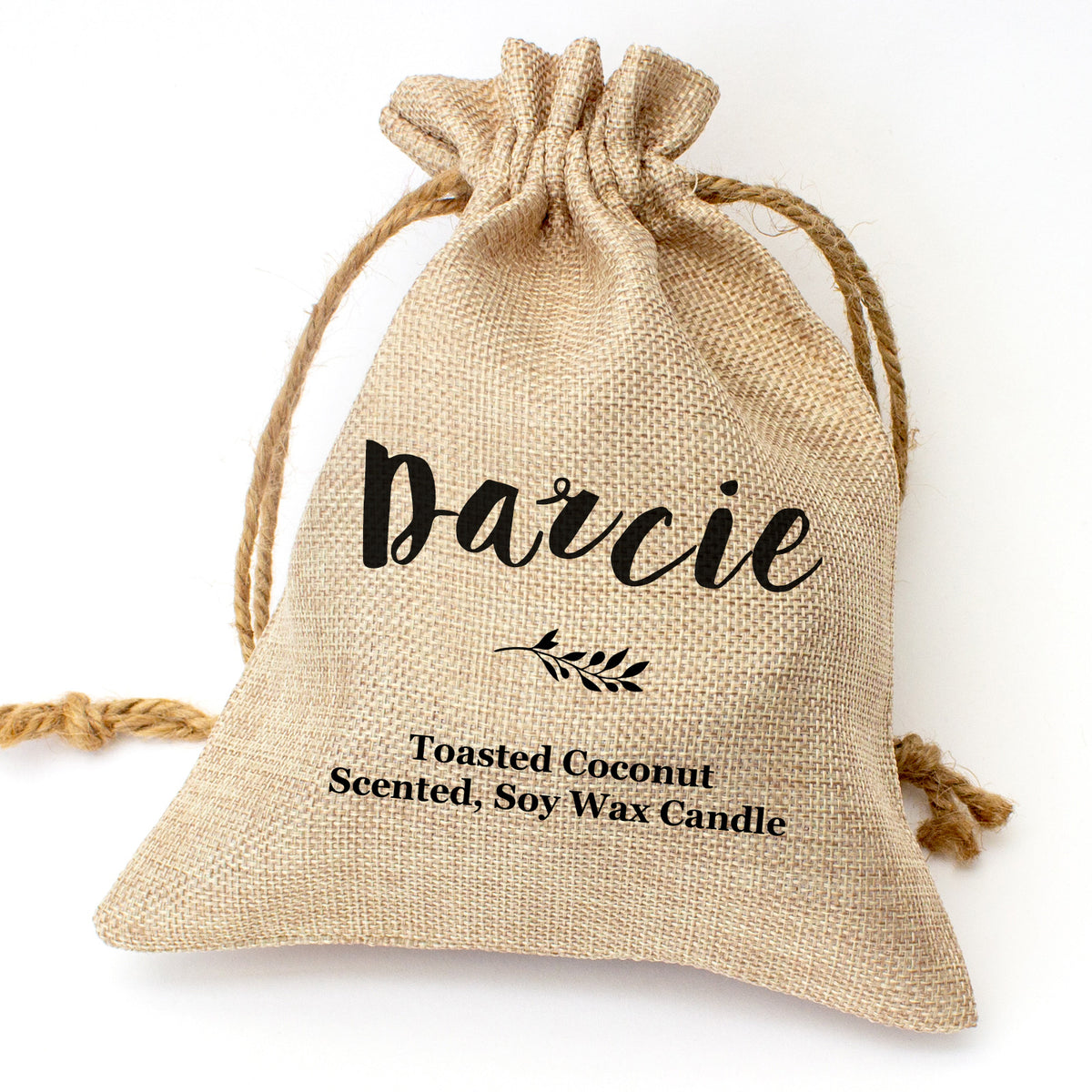 Darcie personalised toasted coconut candle gift set