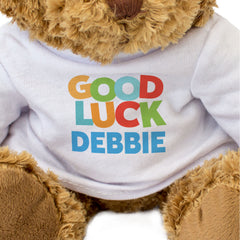 GOOD LUCK DEBBIE - Teddy Bear - Cute Cuddly Soft Adorable - Funny Gift Present