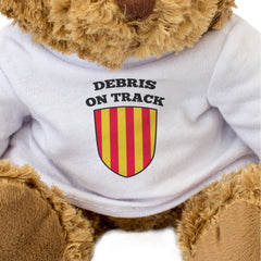 DEBRIS ON TRACK (RED & YELLOW STRIPES) - Teddy Bear - Motorsport Gift Present
