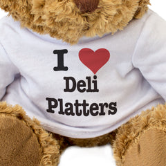 I LOVE DELI PLATTERS - Teddy Bear - Cute Cuddly Soft Adorable - Gift Present