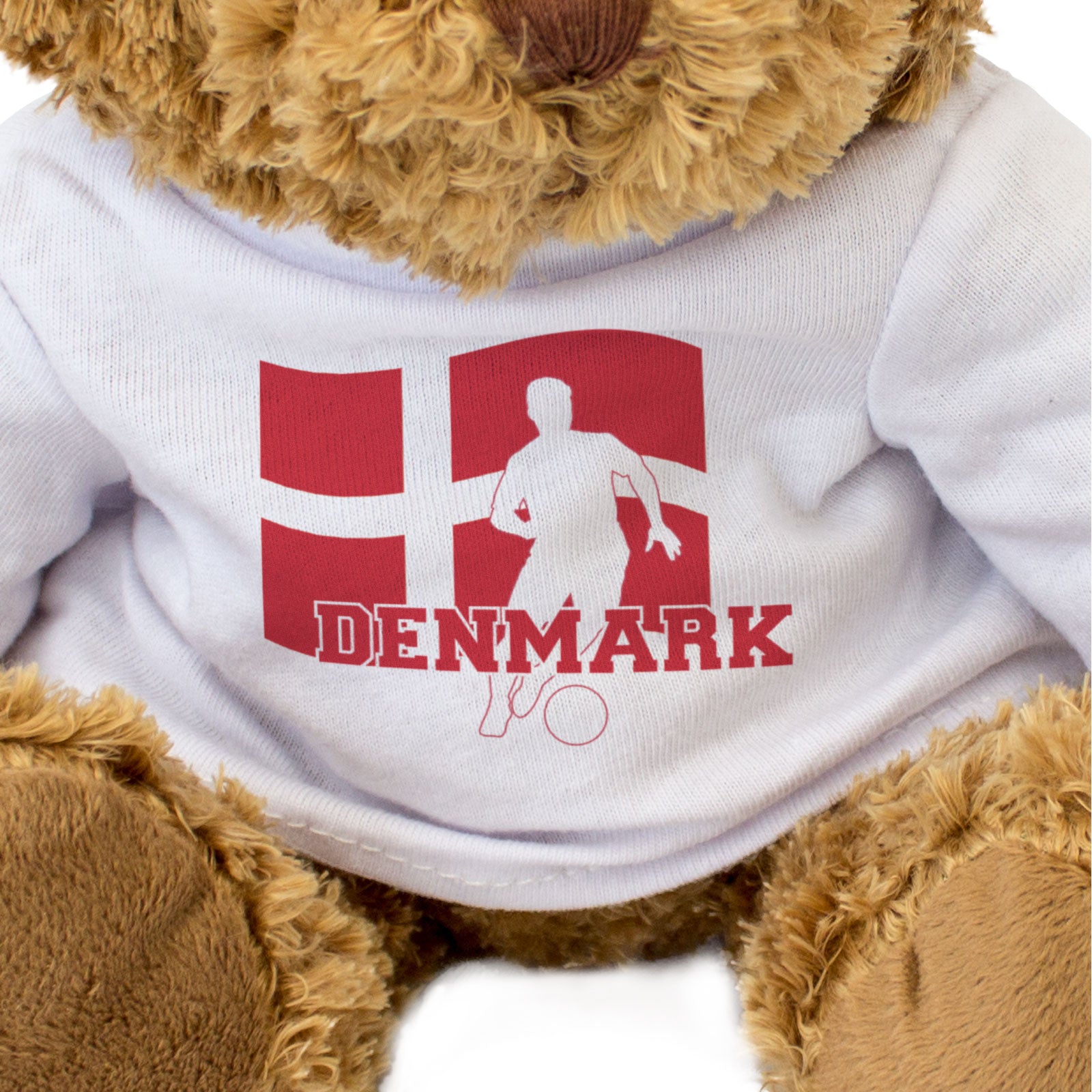 DENMARK FLAG (FOOTBALL) - Teddy Bear - Cute - Danish Soccer Fan Gift Present