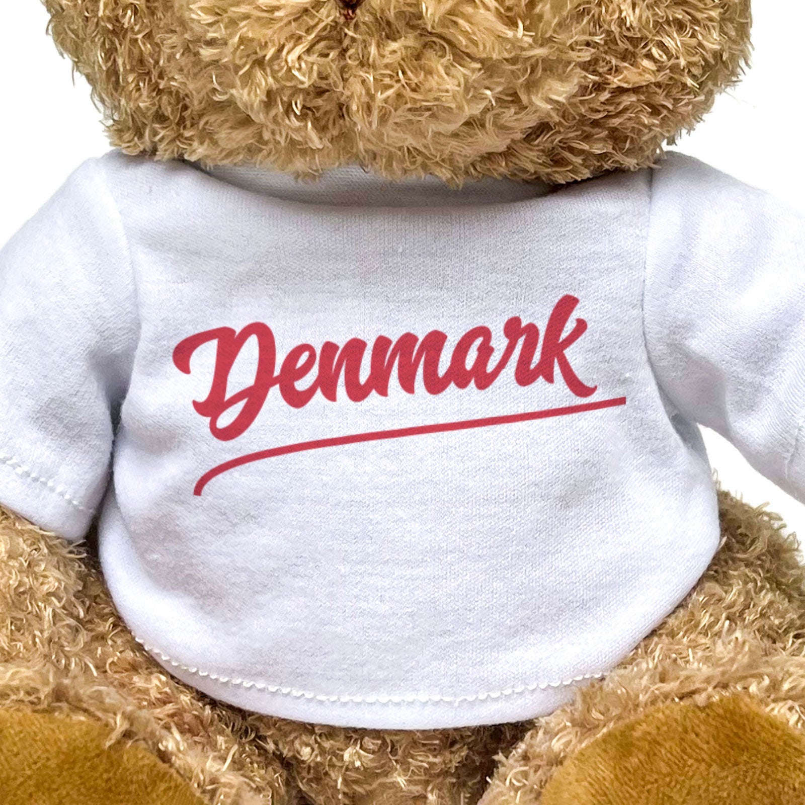 DENMARK (SCRIPT) - Teddy Bear - Cute Soft - Funny Danish Souvenir Gift Present