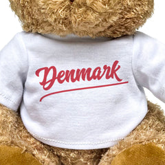 DENMARK (SCRIPT) - Teddy Bear - Cute Soft - Funny Danish Souvenir Gift Present