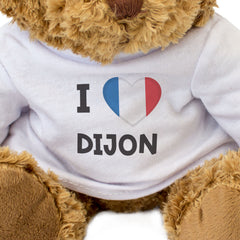 I LOVE DIJON (FRANCE FLAG) - Teddy Bear - Cute Funny - Souvenir Gift Present