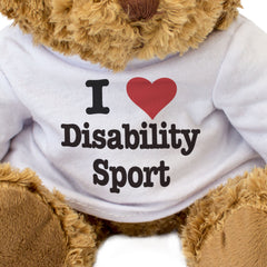 I LOVE DISABILITY SPORT - Teddy Bear - Cute Cuddly Soft Adorable - Gift Present