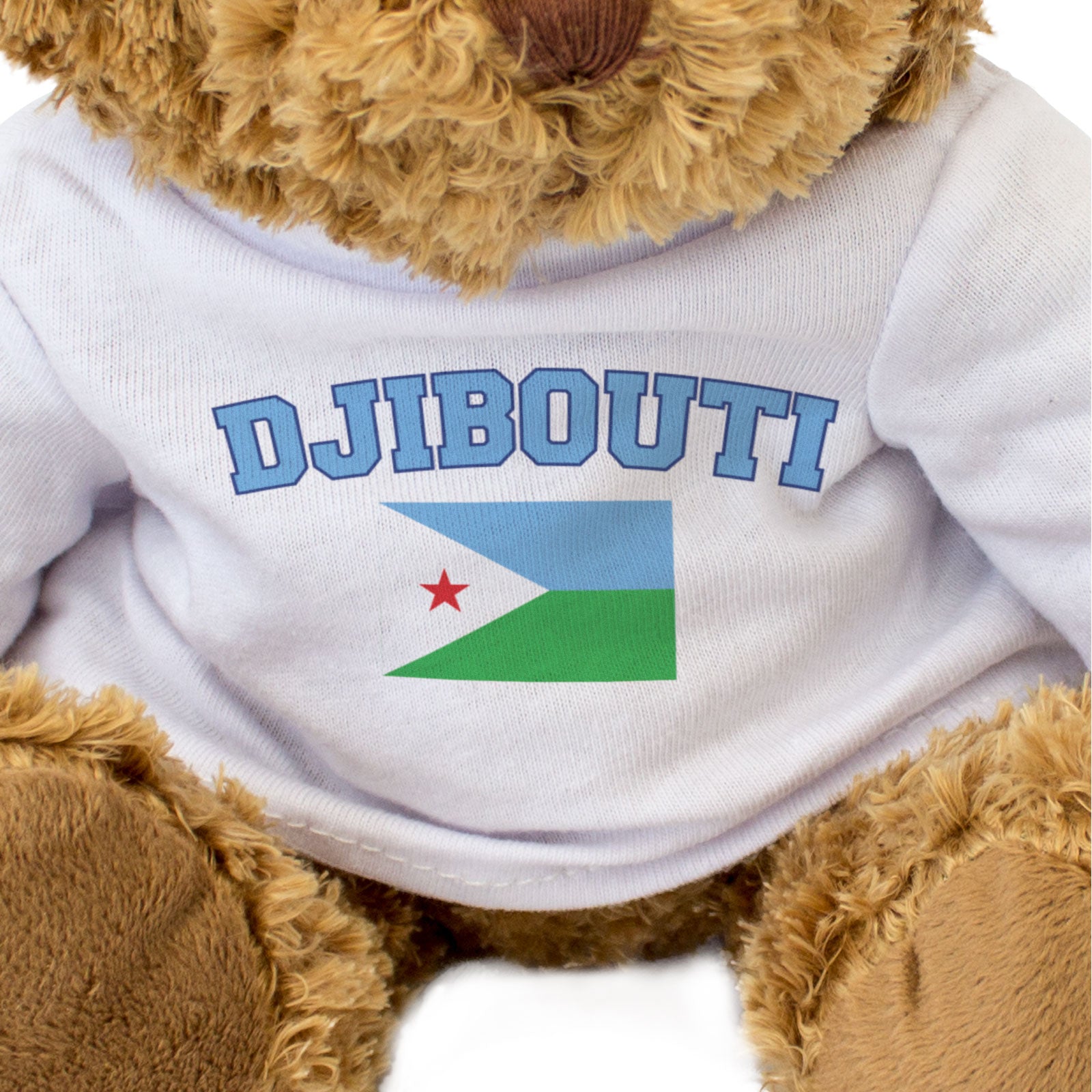 DJIBOUTI + FLAG - Teddy Bear - Cute Cuddly Soft - Funny Souvenir Gift Present