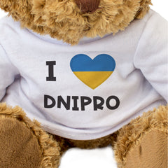 I Love Dnipro (Ukraine Flag) - Teddy Bear