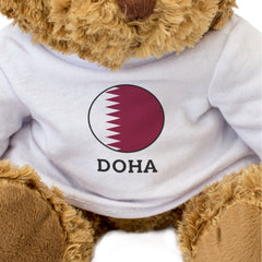 DOHA (QATAR FLAG ROUNDEL) - Teddy Bear - Funny Souvenir Gift Present