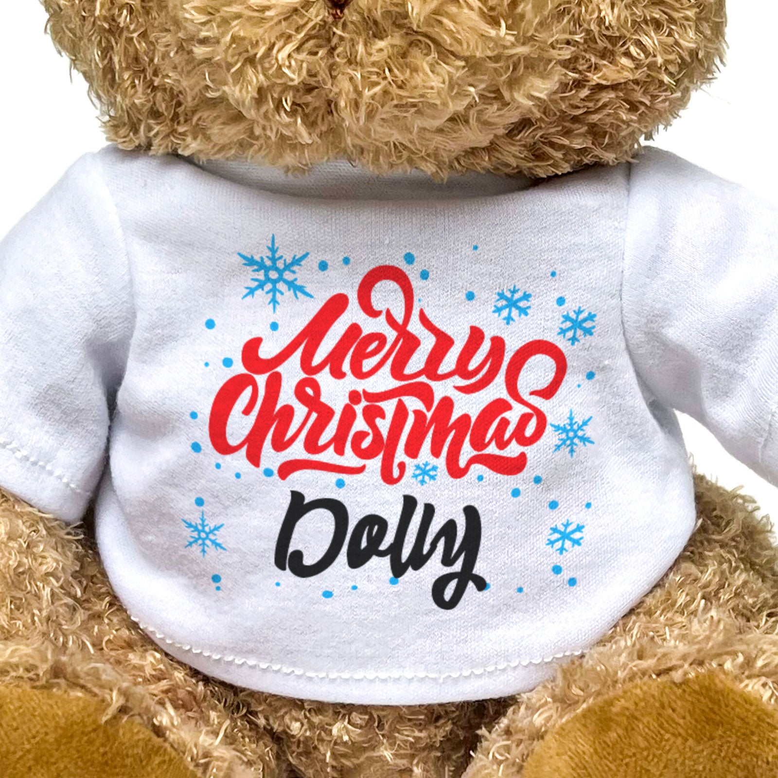 MERRY CHRISTMAS DOLLY - Teddy Bear - Cute Cuddly Soft - Xmas Gift Present