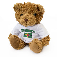 DOMINICA + FLAG - Teddy Bear - Cute Cuddly Soft - Funny Souvenir Gift Present