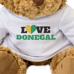 LOVE DONEGAL (COUNTY COLOURS HEART) - Teddy Bear - Funny Ireland Gift Present