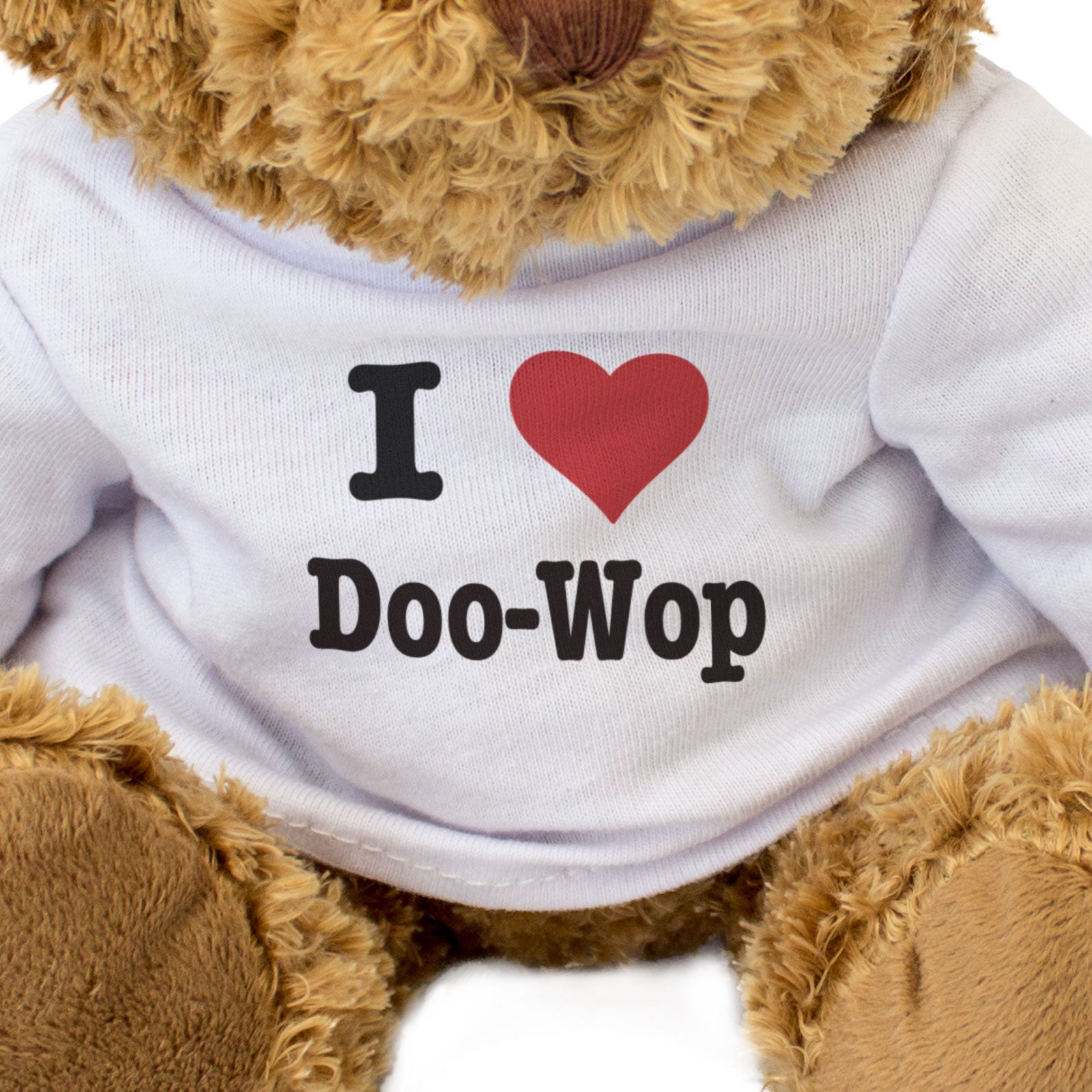 I LOVE DOO-WOP - Teddy Bear - Cute Cuddly Soft - Music Fan Gift Present