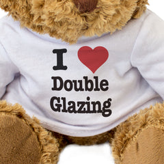I LOVE DOUBLE GLAZING - Teddy Bear - Cute Funny Soft Adorable - Gift Present
