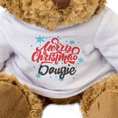 MERRY CHRISTMAS DOUGIE - Teddy Bear - Cute Cuddly Soft - Funny Gift Present