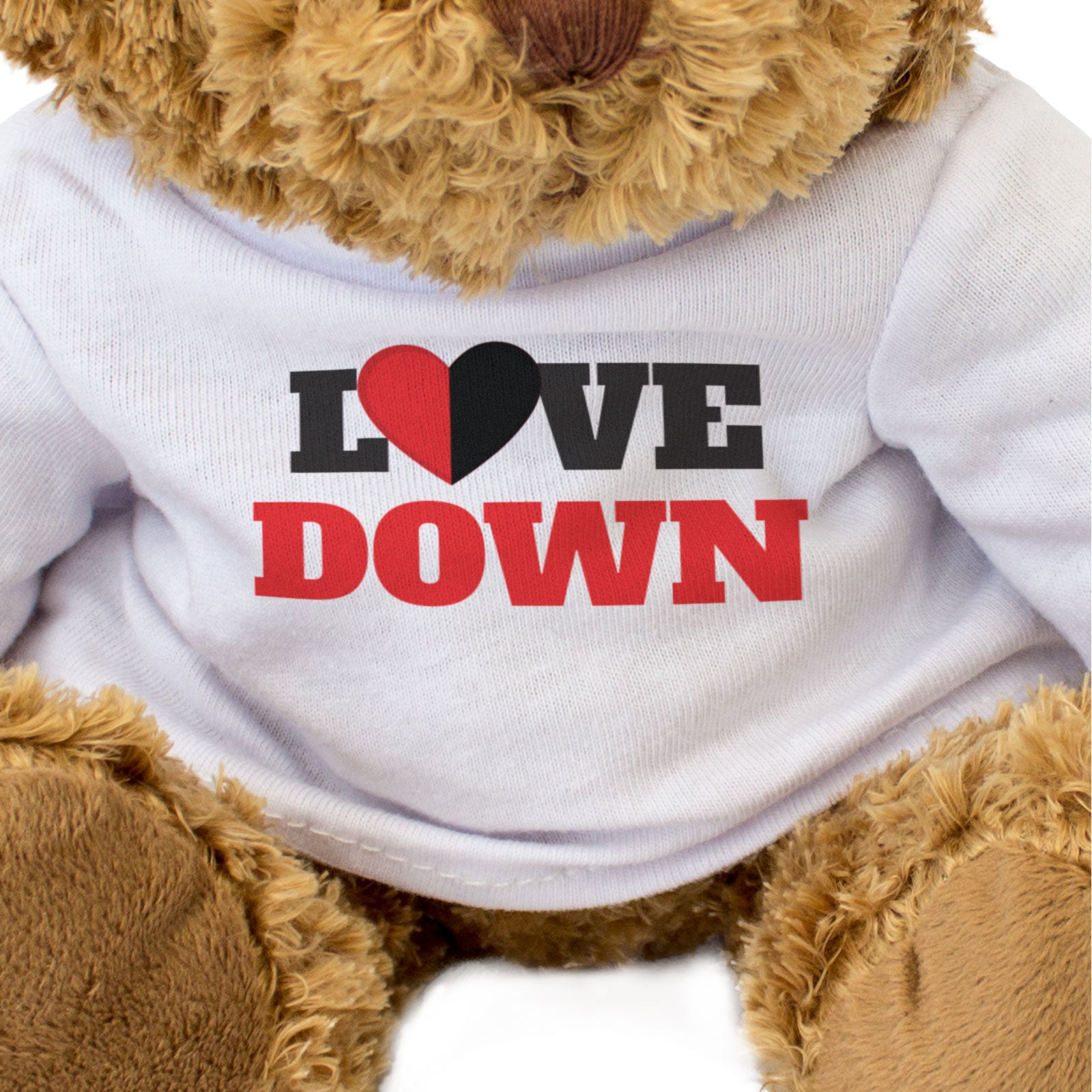 LOVE DOWN (COUNTY COLOURS HEART) - Teddy Bear - Funny Ireland Gift Present
