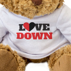 LOVE DOWN (COUNTY COLOURS HEART) - Teddy Bear - Funny Ireland Gift Present