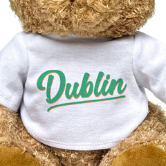DUBLIN (SCRIPT) - Teddy Bear - Cute Cuddly Soft Funny - Ireland Gift Present