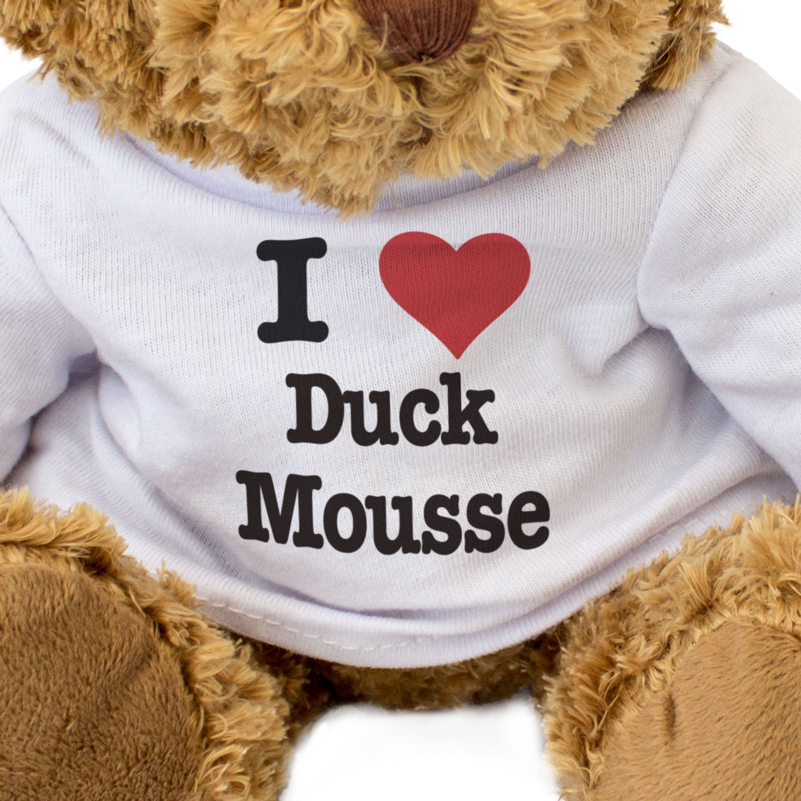 I LOVE DUCK MOUSSE - Teddy Bear - Cute Cuddly Soft Adorable - Gift Present
