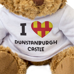 I LOVE DUNSTANBURGH CASTLE (NORTHUMBERLAND FLAG) - Teddy Bear - Gift Present