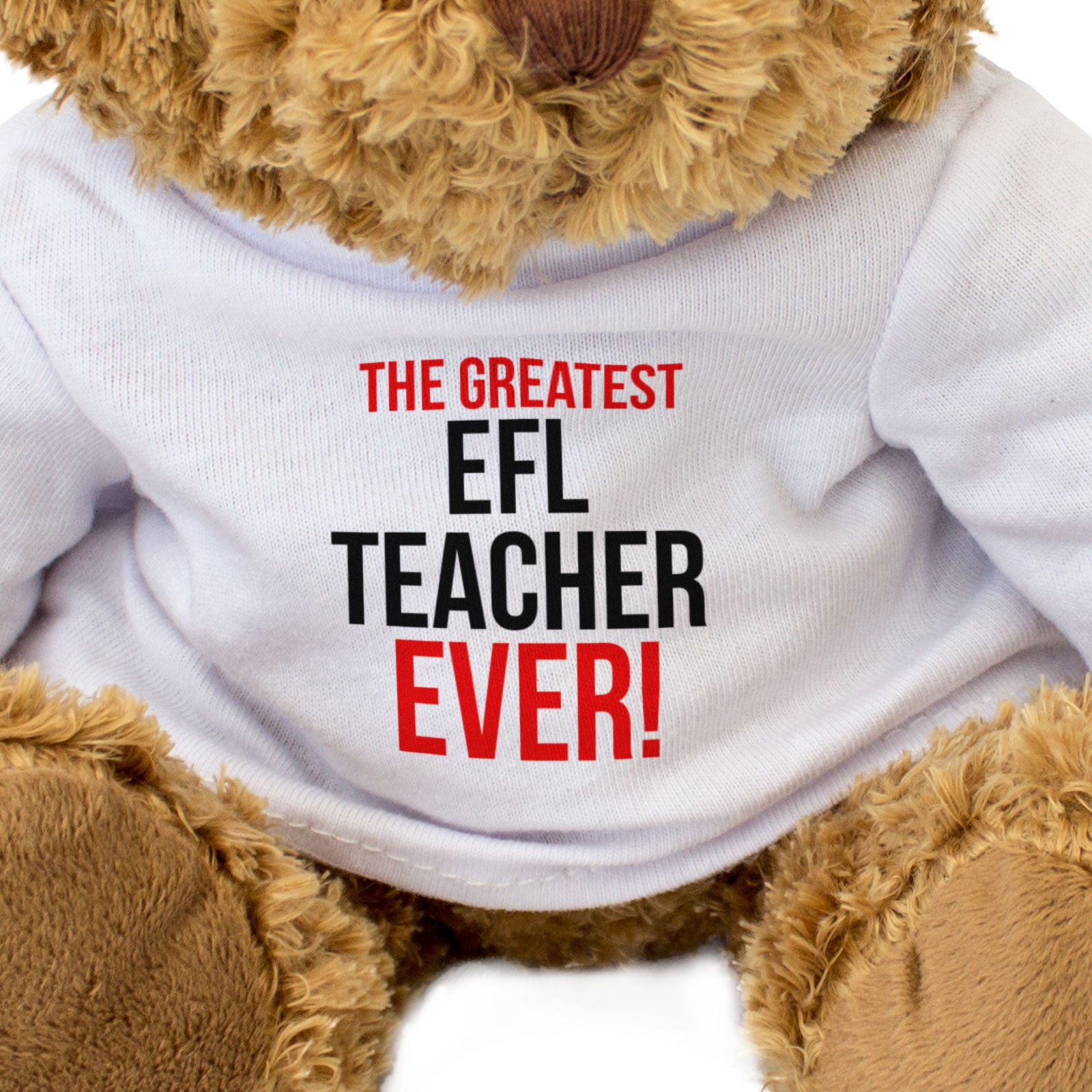 THE GREATEST EFL TEACHER EVER - Teddy Bear - Cute Cuddly - English Gift Present