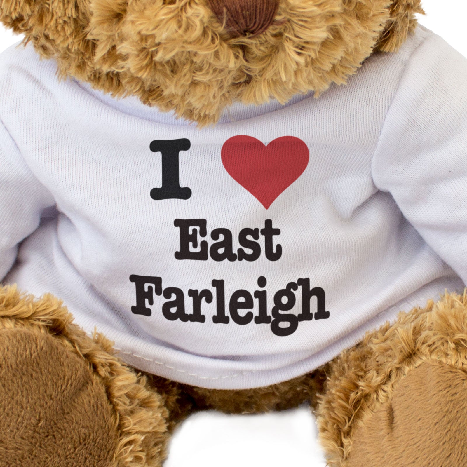 I LOVE EAST FARLEIGH - Teddy Bear - Cute Cuddly Soft - Funny Kent Gift Present