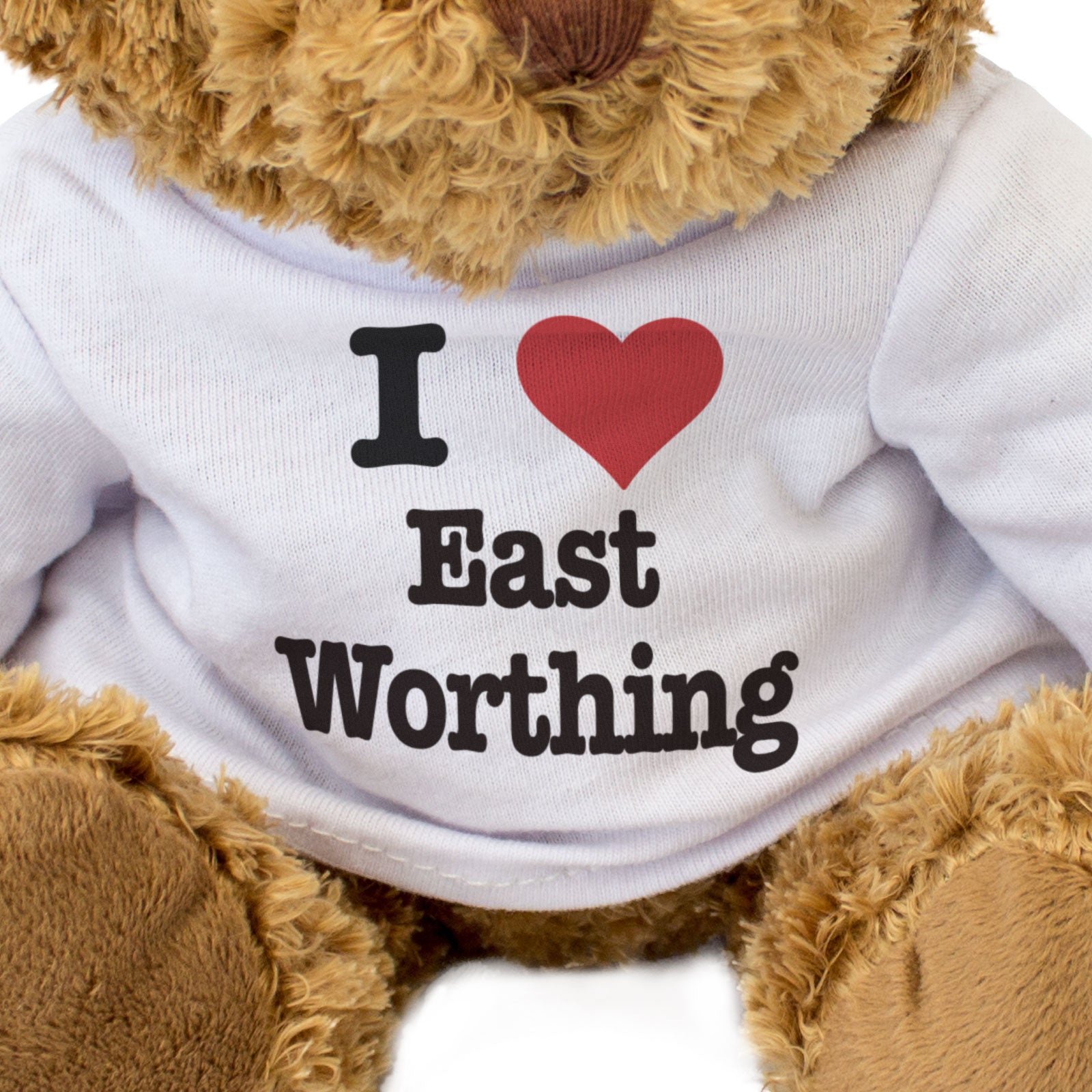 I LOVE EAST WORTHING - Teddy Bear - Cute Cuddly Soft - Sussex Gift Present
