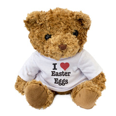 I LOVE EASTER EGGS - Teddy Bear - Cute Cuddly Soft Adorable - Gift Present