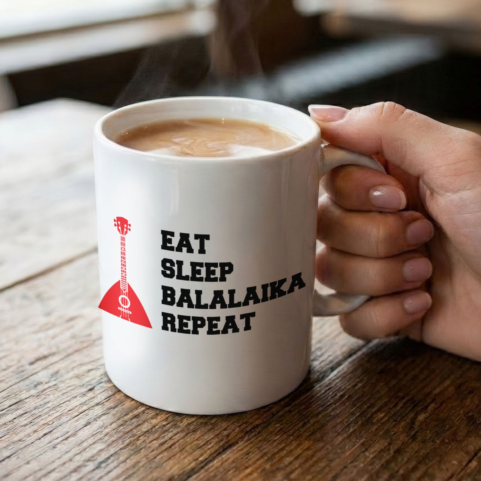 EAT SLEEP BALALAIKA REPEAT - Mug - Funny Music Gift Present