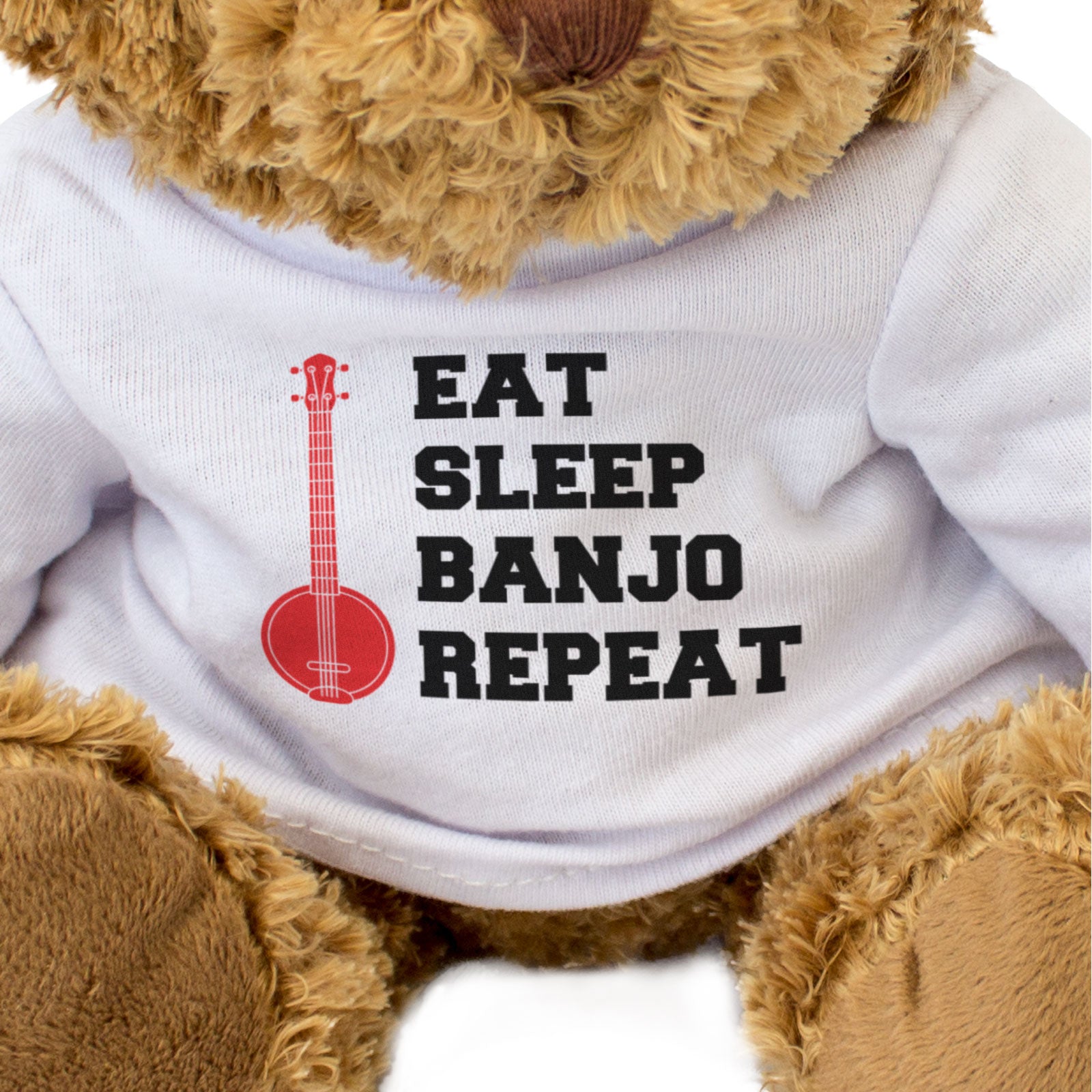 EAT SLEEP BANJO REPEAT - Teddy Bear - Cute Funny Soft - Music Gift Present
