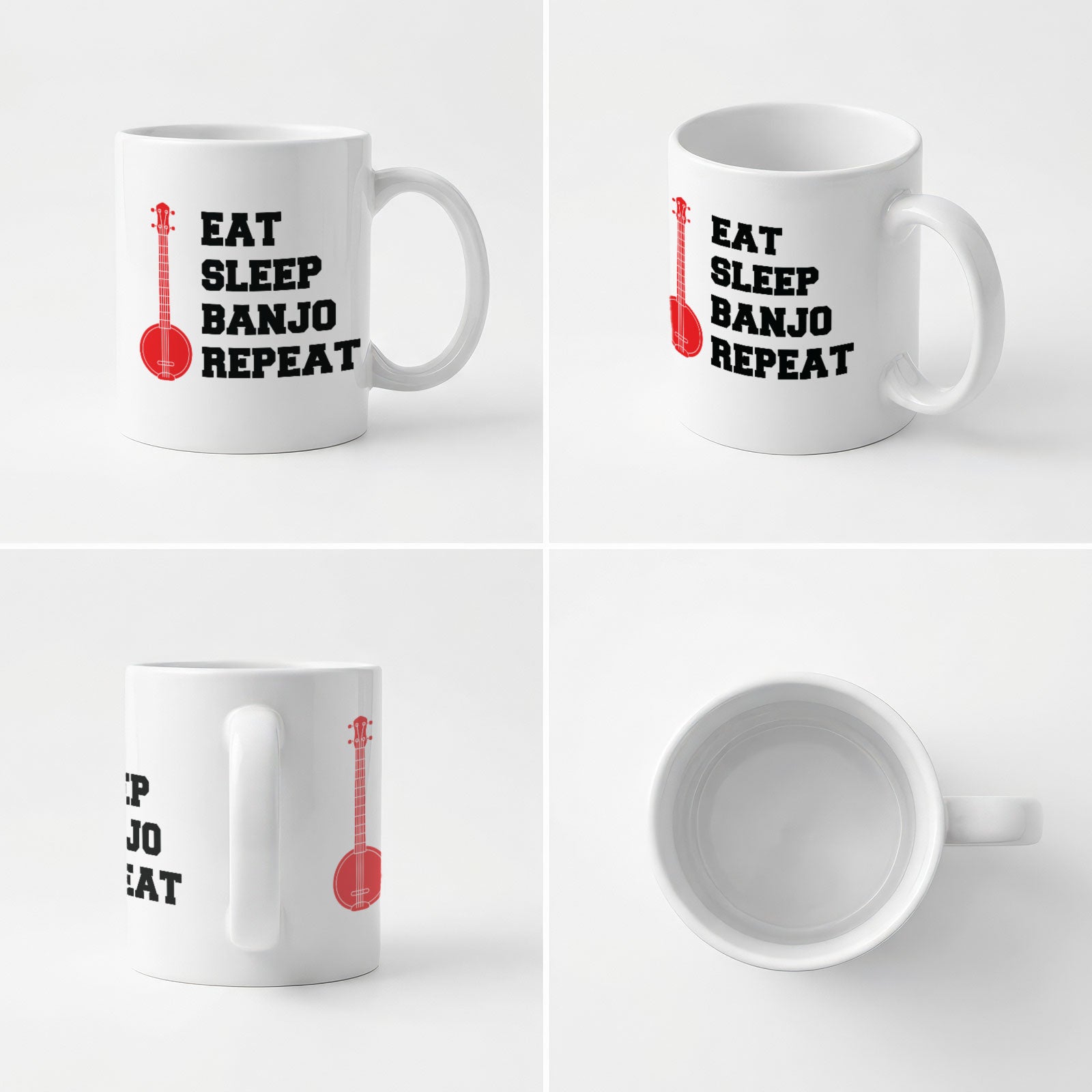 EAT SLEEP BANJO REPEAT - Mug - Funny Music Gift Present