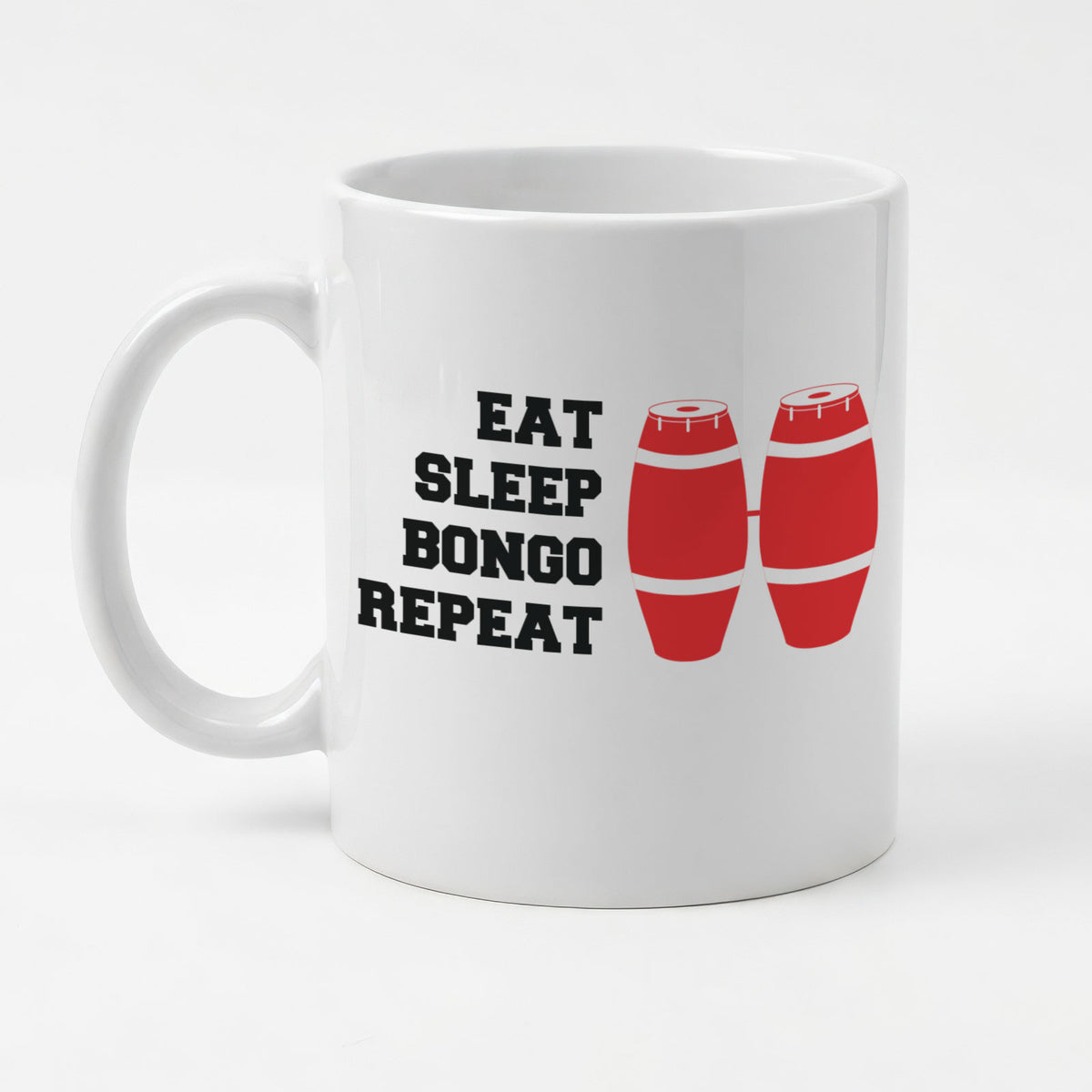 EAT SLEEP BONGO REPEAT - Mug - Funny Music Bongos Gift Present