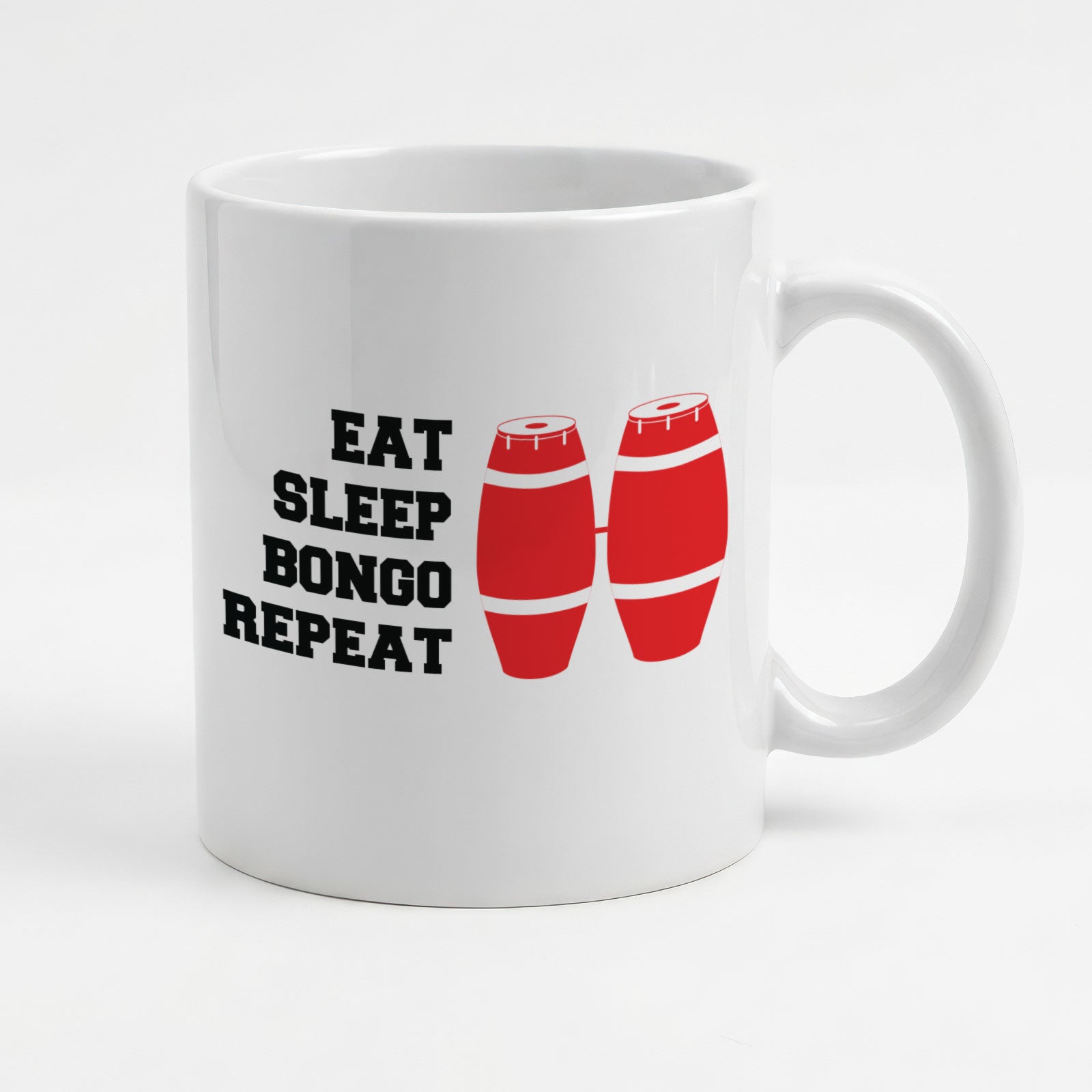 EAT SLEEP BONGO REPEAT - Mug - Funny Music Bongos Gift Present