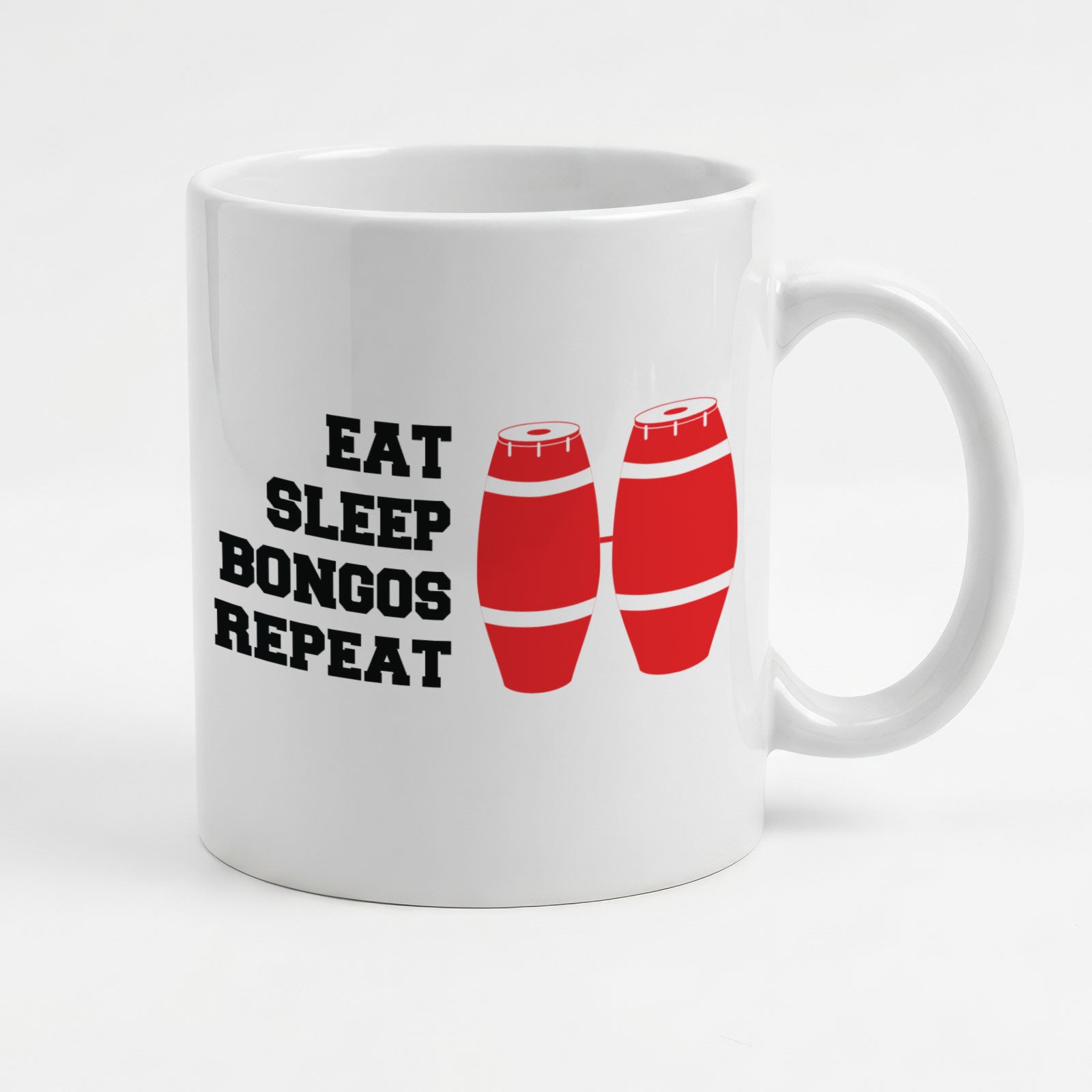 EAT SLEEP BONGOS REPEAT - Mug - Funny Music Gift Present