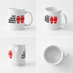 EAT SLEEP BONGOS REPEAT - Mug - Funny Music Gift Present