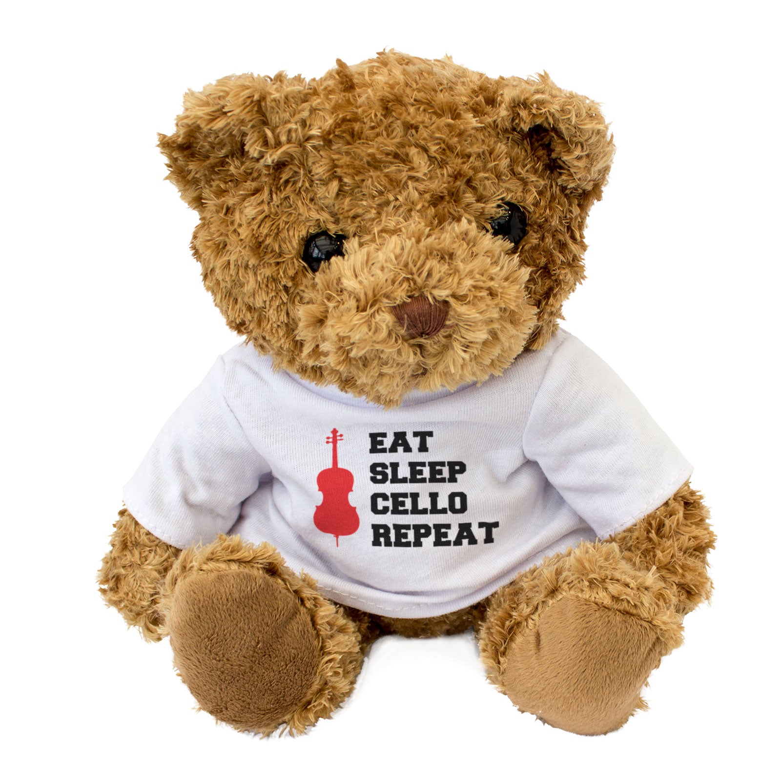 EAT SLEEP CELLO REPEAT - Teddy Bear - Cute Funny - Music Cellist Gift Present