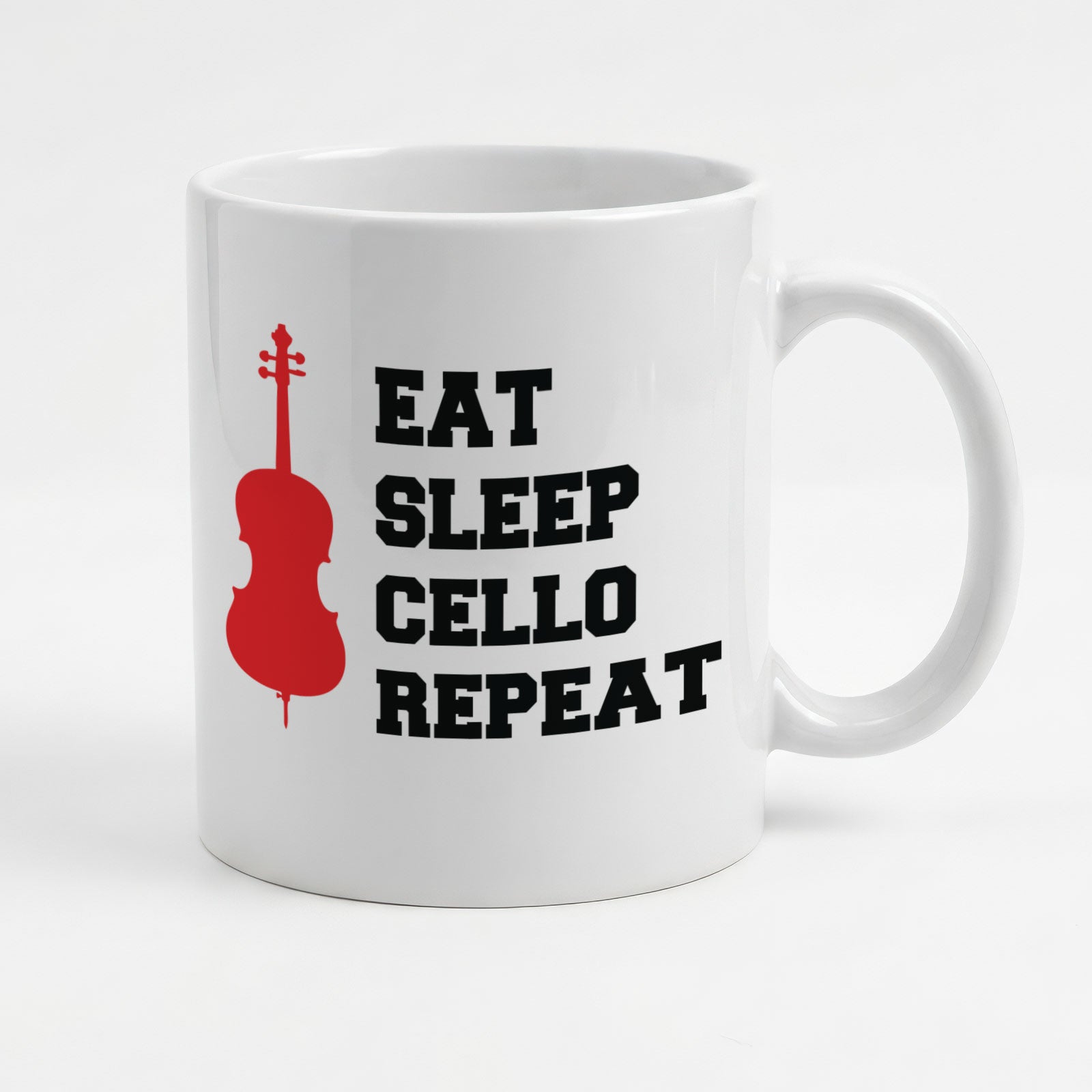EAT SLEEP CELLO REPEAT - Mug - Funny Music Cellist Gift Present