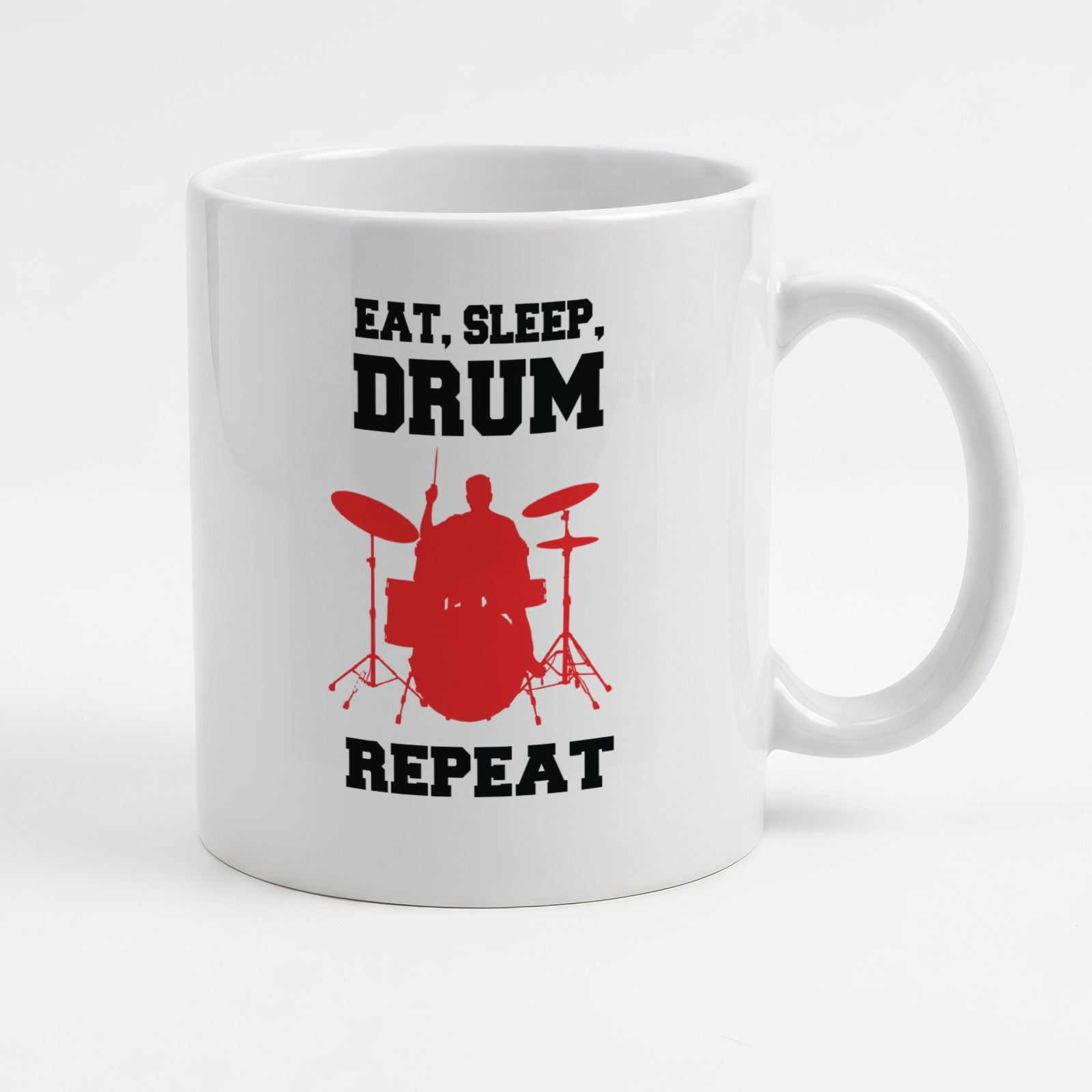 EAT SLEEP DRUM REPEAT - Mug - Funny Music Drummer Gift Present