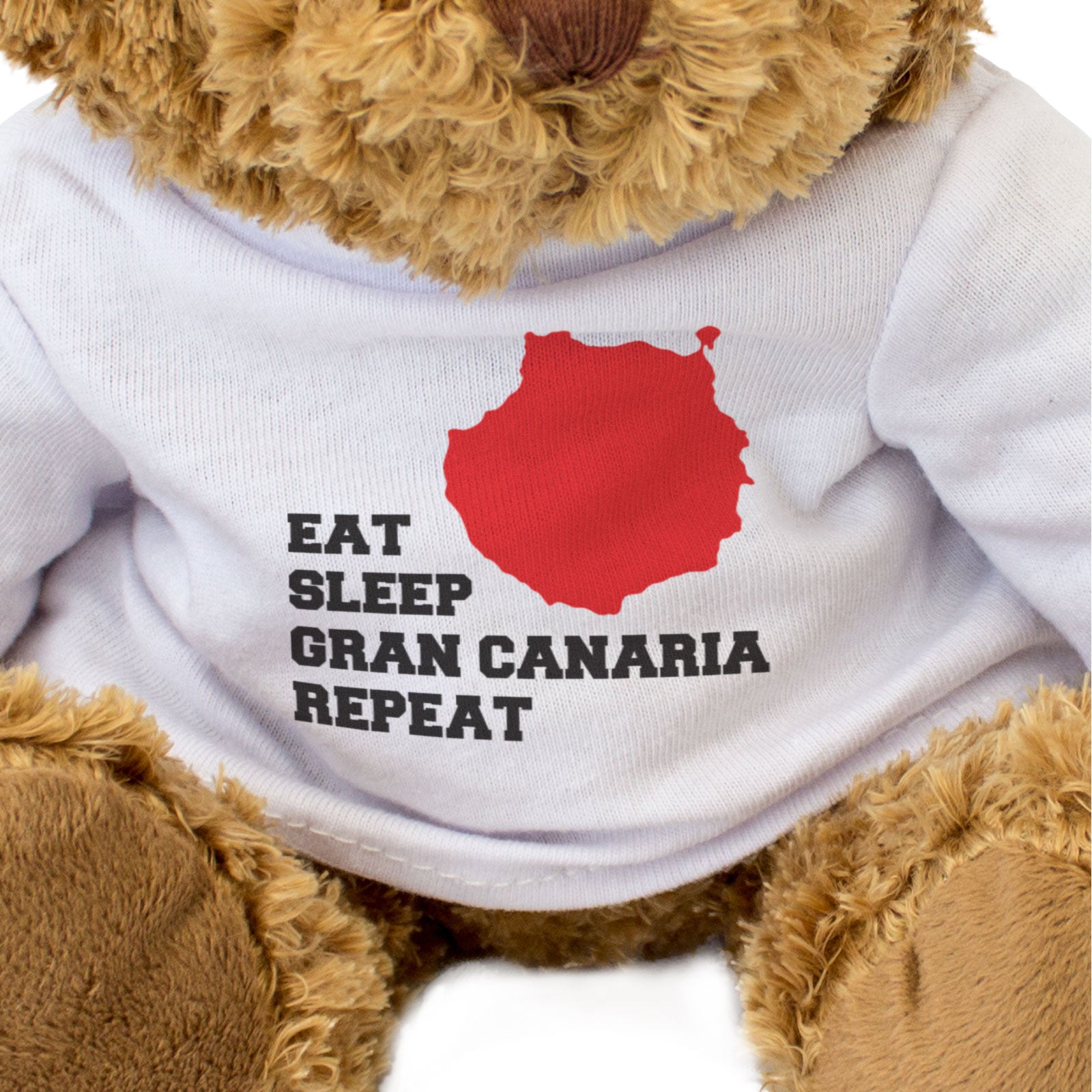 EAT SLEEP GRAN CANARIA REPEAT - Teddy Bear - Cute - Funny Spain Gift Present