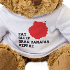 EAT SLEEP GRAN CANARIA REPEAT - Teddy Bear - Cute - Funny Spain Gift Present