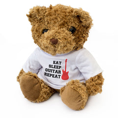 EAT SLEEP GUITAR REPEAT (ELECTRIC) - Teddy Bear - Music Guitarist Gift Present