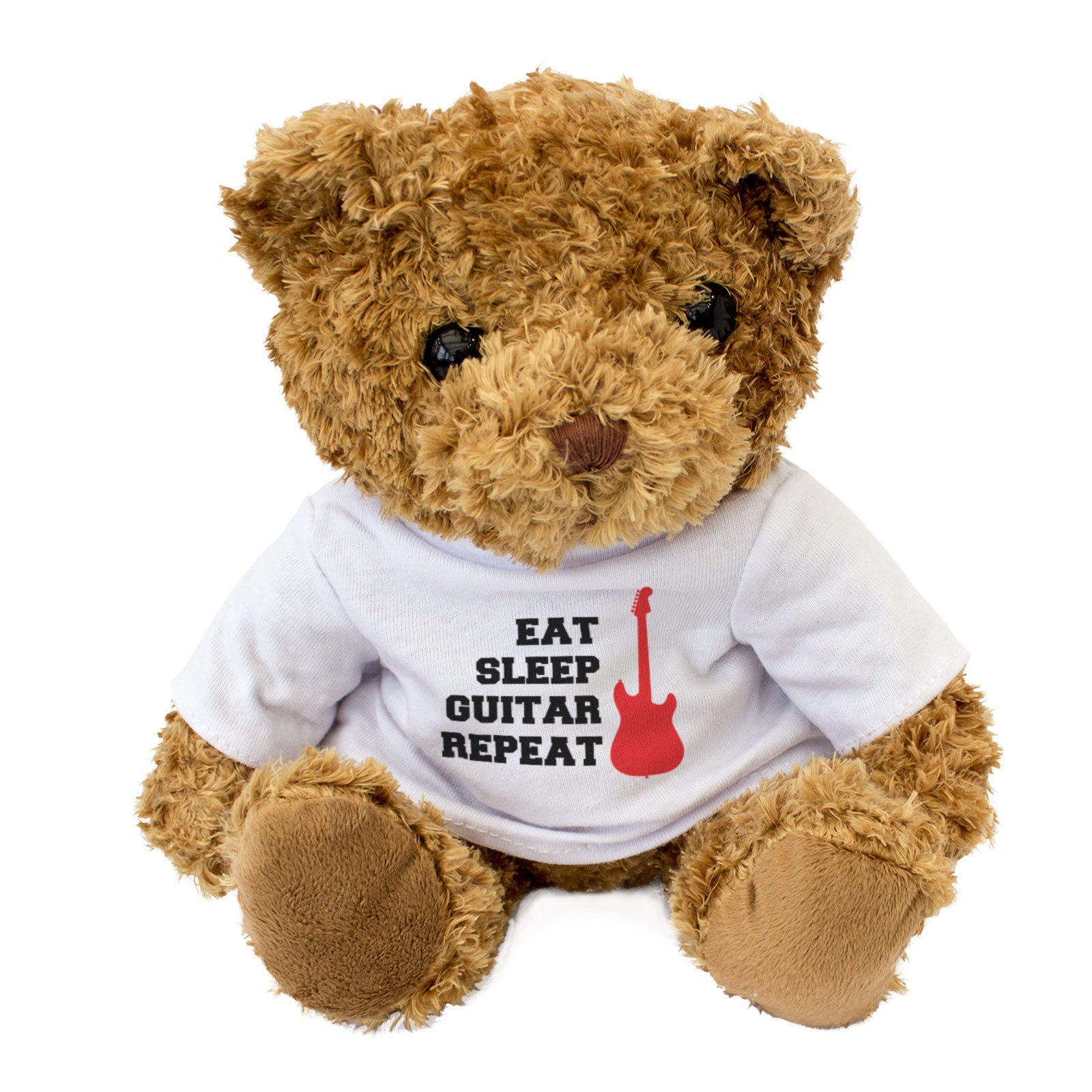 EAT SLEEP GUITAR REPEAT (ELECTRIC) - Teddy Bear - Music Guitarist Gift Present
